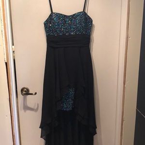 Sequin high low dress